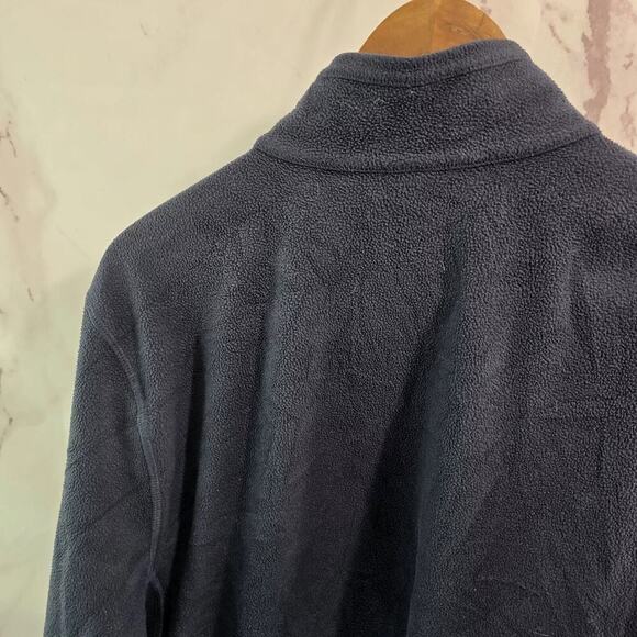 The North Face Jacket Mens Large Blue Black Fleece Full Zip Chest Pocket Mock - Picture 6 of 9